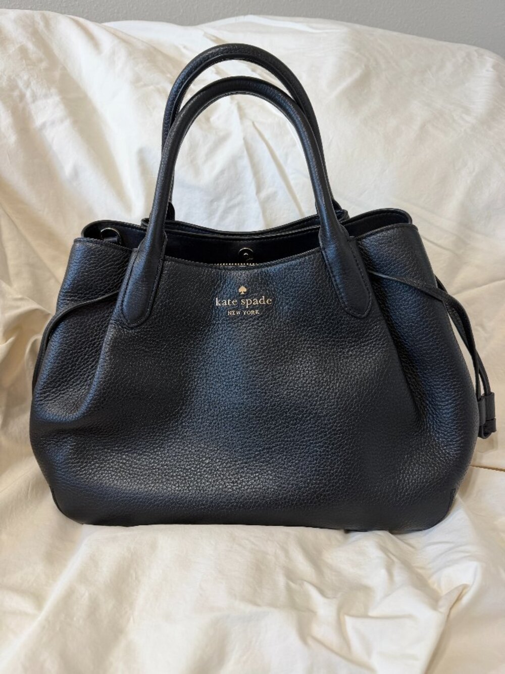 Black kate spade Dumpling Satchel, Large